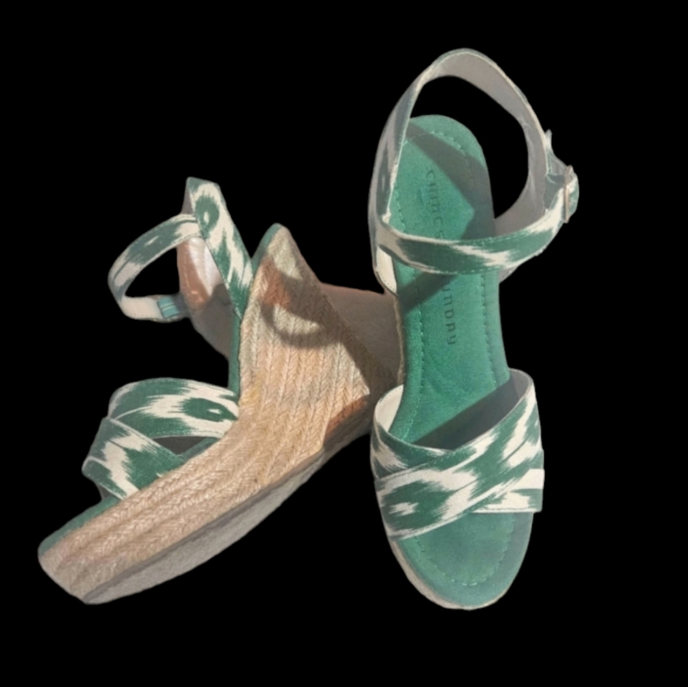 Ikat Strappy Platform Sandal